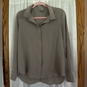 H&M Women's Taupe Button Down Shirt